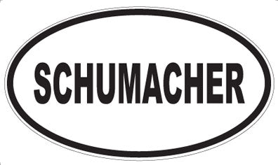 SCHUMACHER - Oval Sticker
