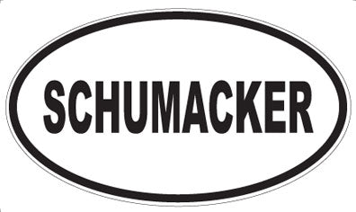 SCHUMACKER - Oval Magnet