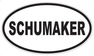 SCHUMAKER - Oval Sticker