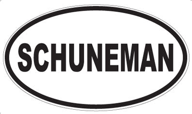 SCHUNEMAN - Oval Magnet
