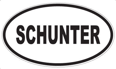 SCHUNTER - Oval Sticker
