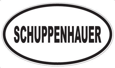 SCHUPPENHAUER - Oval Sticker