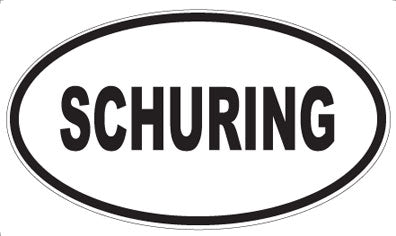 SCHURING - Oval Sticker