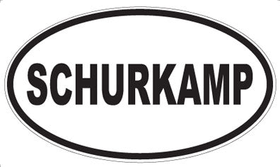 SCHURKAMP - Oval Sticker