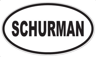 SCHURMAN - Oval Sticker