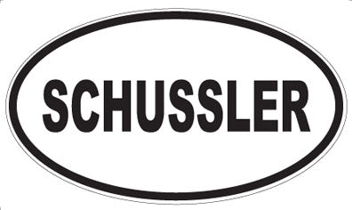 SCHUSSLER - Oval Sticker