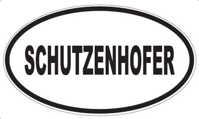SCHUTZENHOFER - Oval Sticker