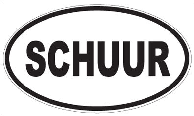 SCHUUR - Oval Sticker