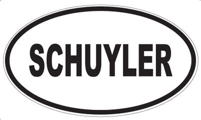 SCHUYLER - Oval Sticker