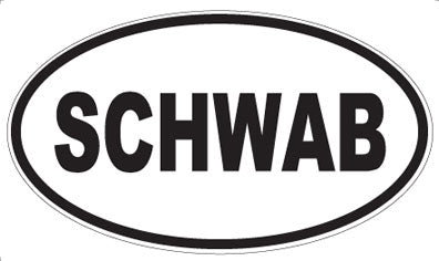 SCHWAB - Oval Sticker