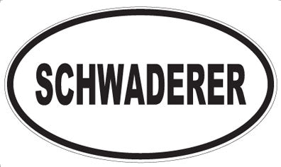 SCHWADERER - Oval Sticker