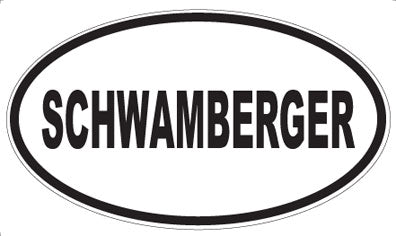 SCHWAMBERGER - Oval Sticker