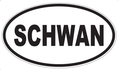 SCHWAN - Oval Sticker
