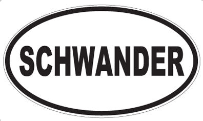 SCHWANDER - Oval Sticker