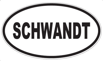 SCHWANDT - Oval Sticker