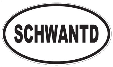 SCHWANTD - Oval Sticker