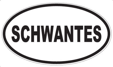 SCHWANTES - Oval Magnet