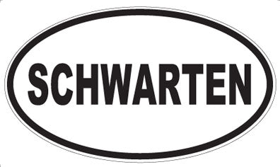 SCHWARTEN - Oval Sticker
