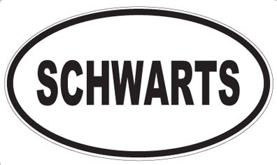 SCHWARTS - Oval Sticker