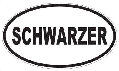 SCHWARZER - Oval Sticker