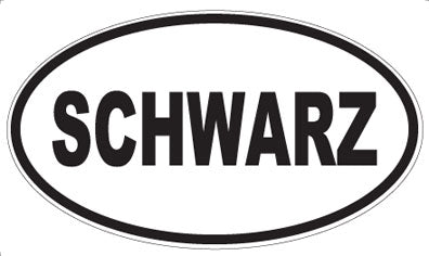 SCHWARZ - Oval Magnet