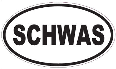 SCHWAS - Oval Sticker