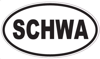 SCHWA - Oval Magnet