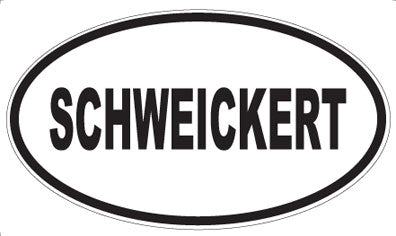 SCHWEICKERT - Oval Magnet