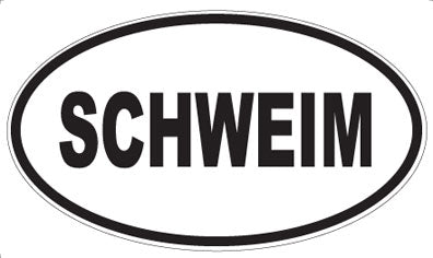SCHWEIM - Oval Sticker