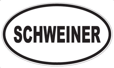 SCHWEINER - Oval Sticker