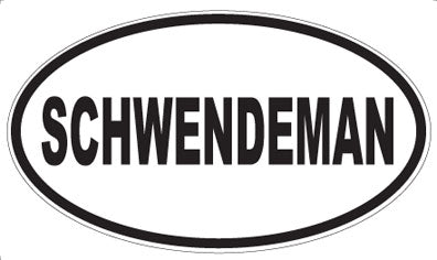 SCHWENDEMAN - Oval Magnet