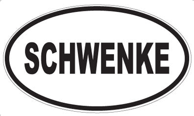 SCHWENKE - Oval Magnet