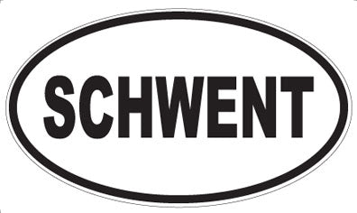 SCHWENT - Oval Sticker