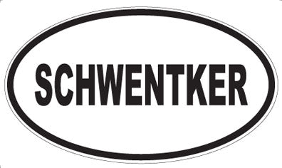 SCHWENTKER - Oval Sticker