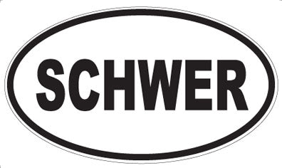 SCHWER - Oval Sticker