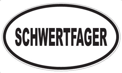 SCHWERTFAGER - Oval Magnet