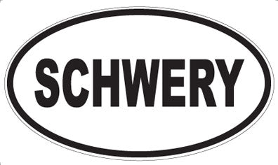 SCHWERY - Oval Magnet
