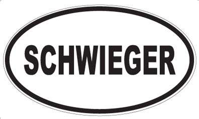 SCHWIEGER - Oval Sticker