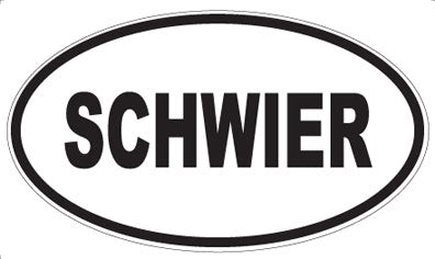 SCHWIER - Oval Sticker