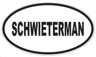 SCHWIETERMAN - Oval Sticker