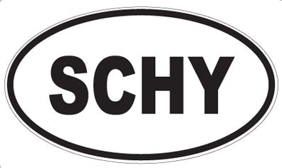 SCHY - Oval Sticker