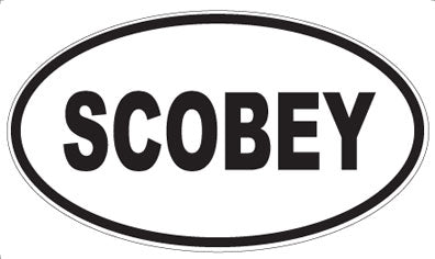 SCOBEY - Oval Sticker