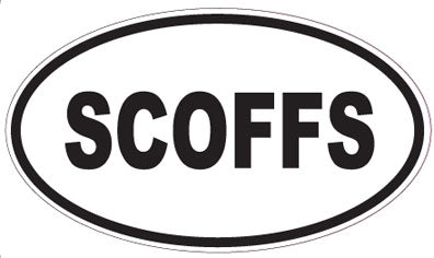 SCOFFS - Oval Sticker
