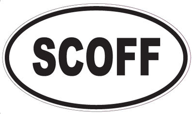 SCOFF - Oval Magnet