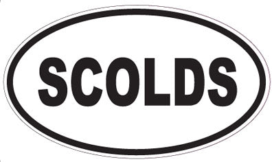 SCOLDS - Oval Sticker