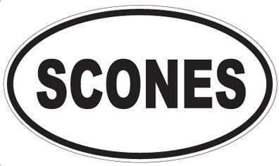 SCONES - Oval Sticker