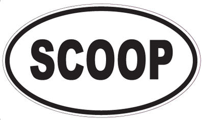 SCOOP - Oval Sticker