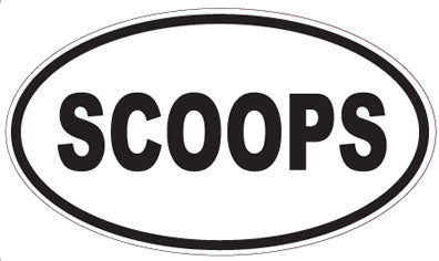 SCOOPS - Oval Sticker