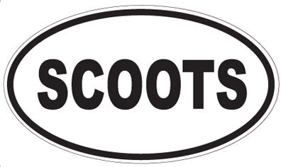 SCOOTS - Oval Sticker