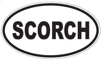 SCORCH - Oval Sticker
